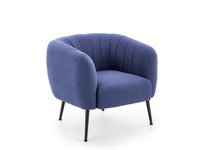 Fotele - Fotel LUSSO ciemny niebieski