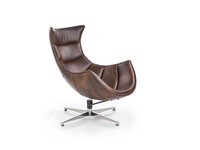 Fotele - Fotel LUXOR ciemny brązowy