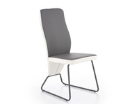 Krzesła - Krzesło K300 biało-popielaty